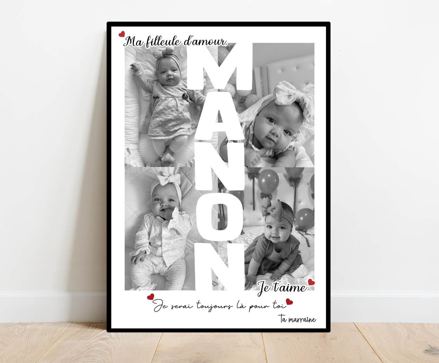 Ma/Mon filleul(e) d'amour - Affiche personnalisée