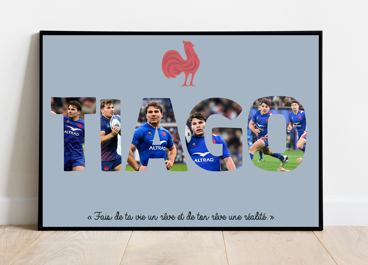 Affiche Rugby ( équipe & joueur(s) de votre choix )