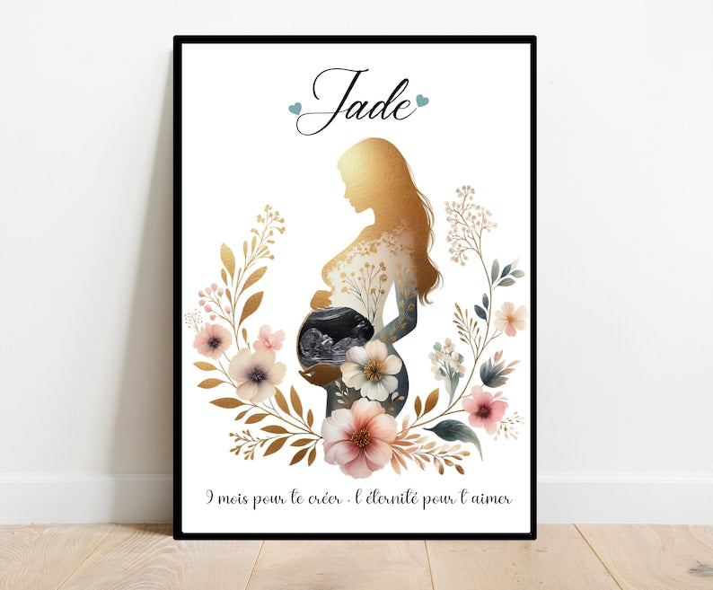 Affiche Souvenir Échographie grossesse