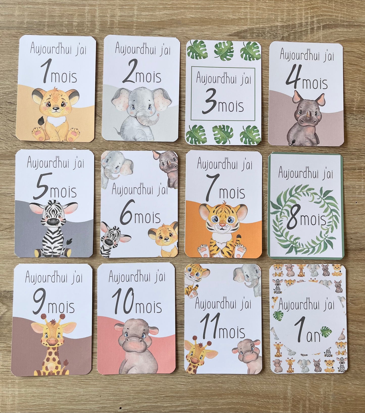 Cartes étapes Animaux de la Savane