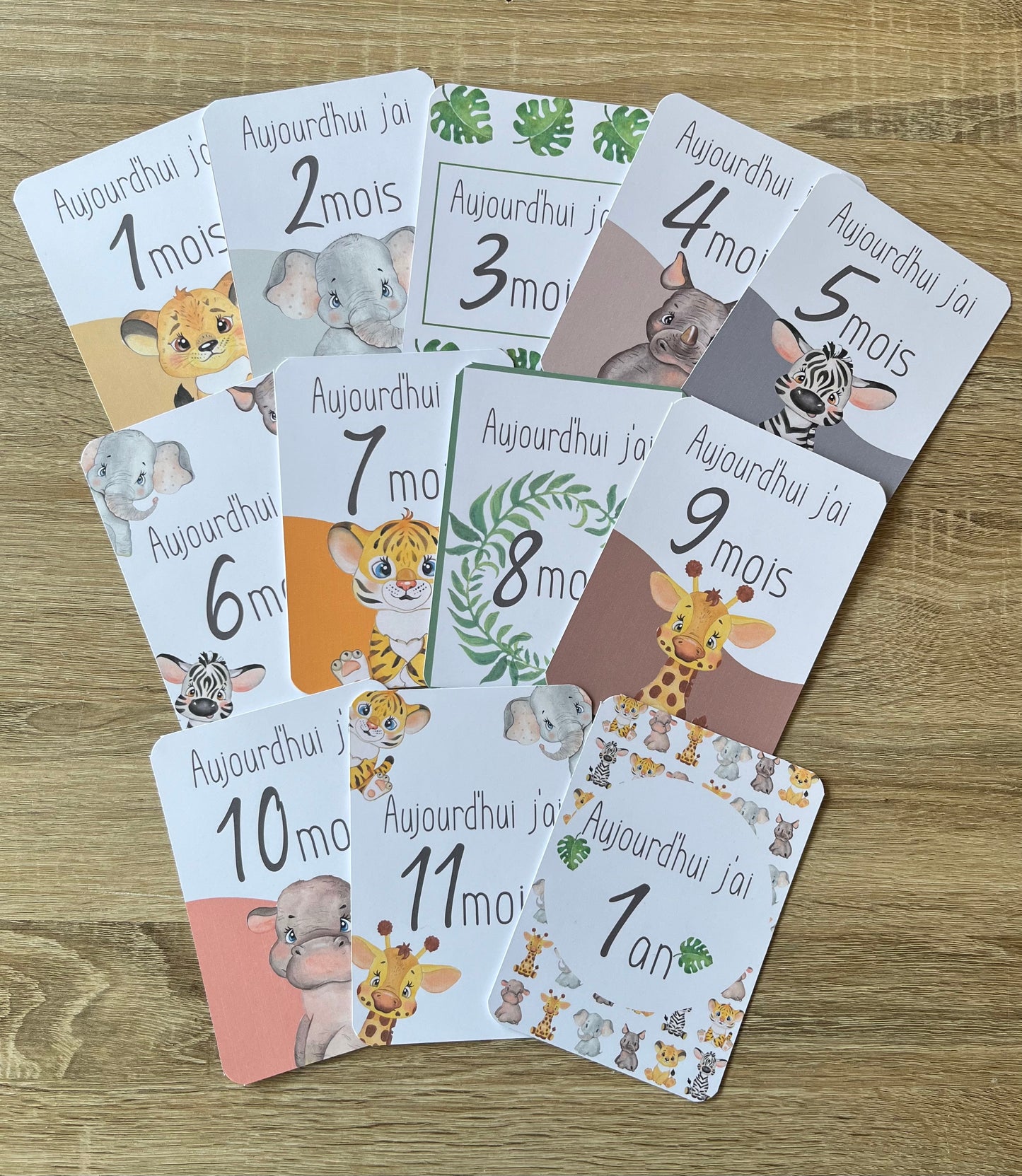 Cartes étapes Animaux de la Savane
