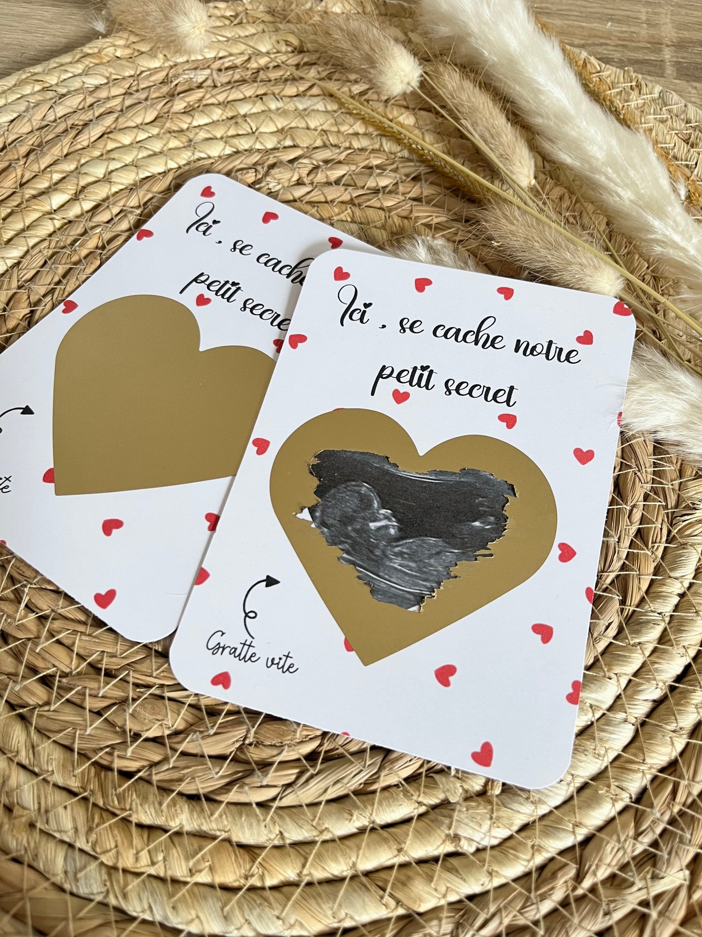 Carte à gratter Ici se cache notre petit secret