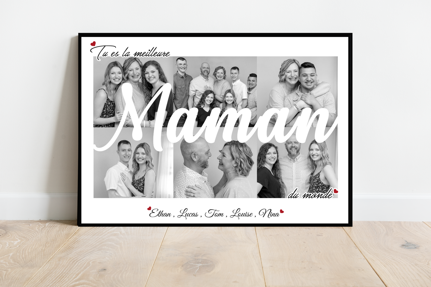 Tu es la meilleure MAMAN du monde - Affiche personnalisée