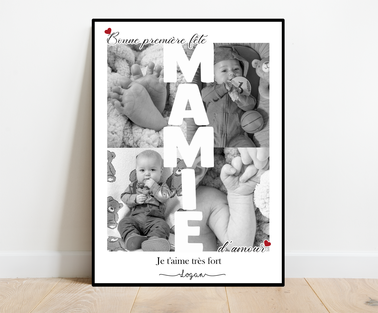 Bonne première fête MAMIE - Affiche personnalisée