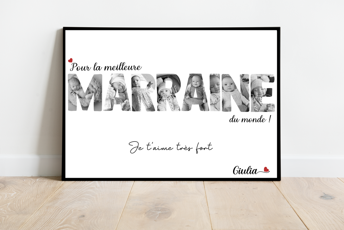 Affiche meilleure Marraine du monde !