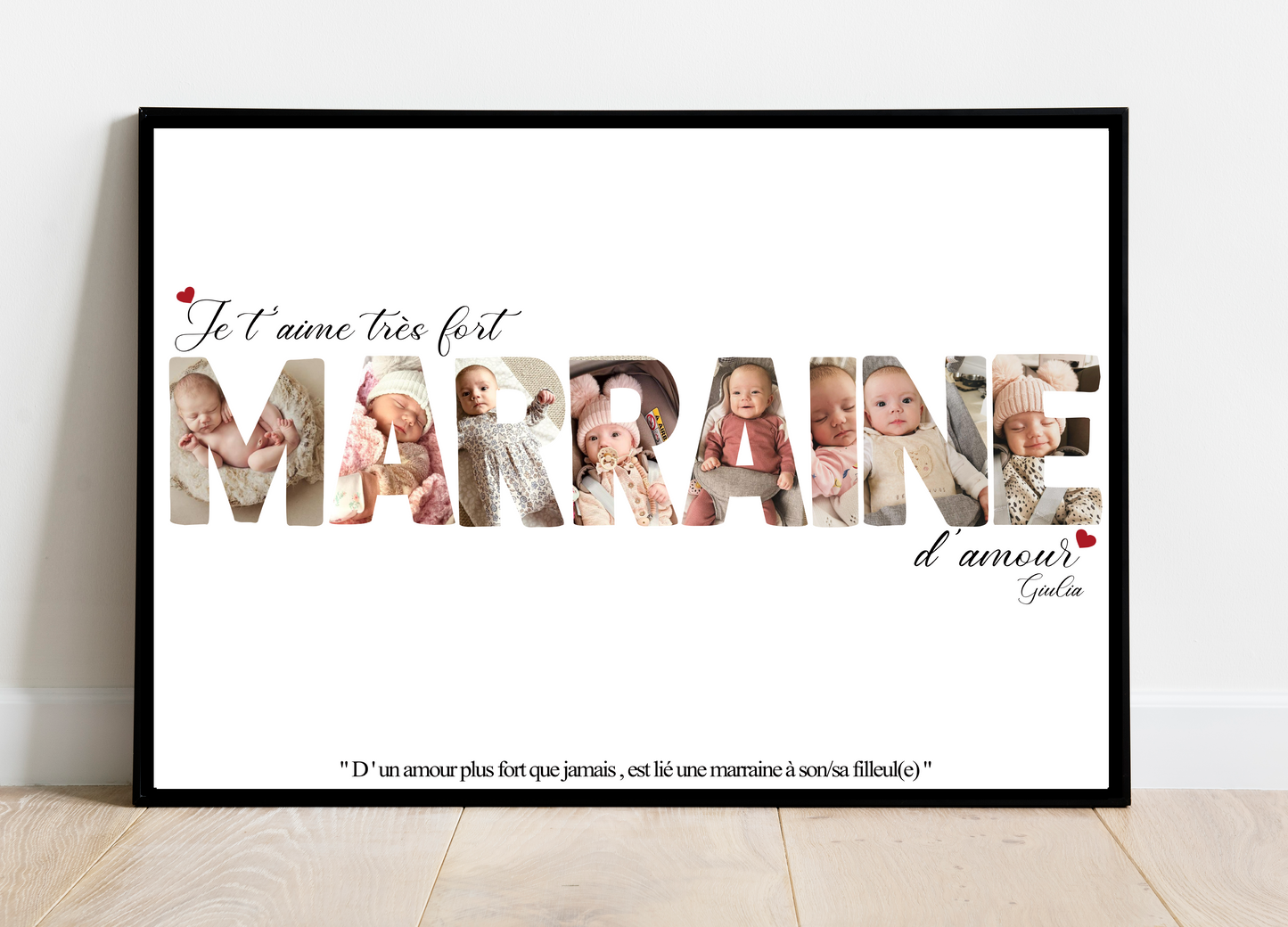Affiche Marraine d'amour