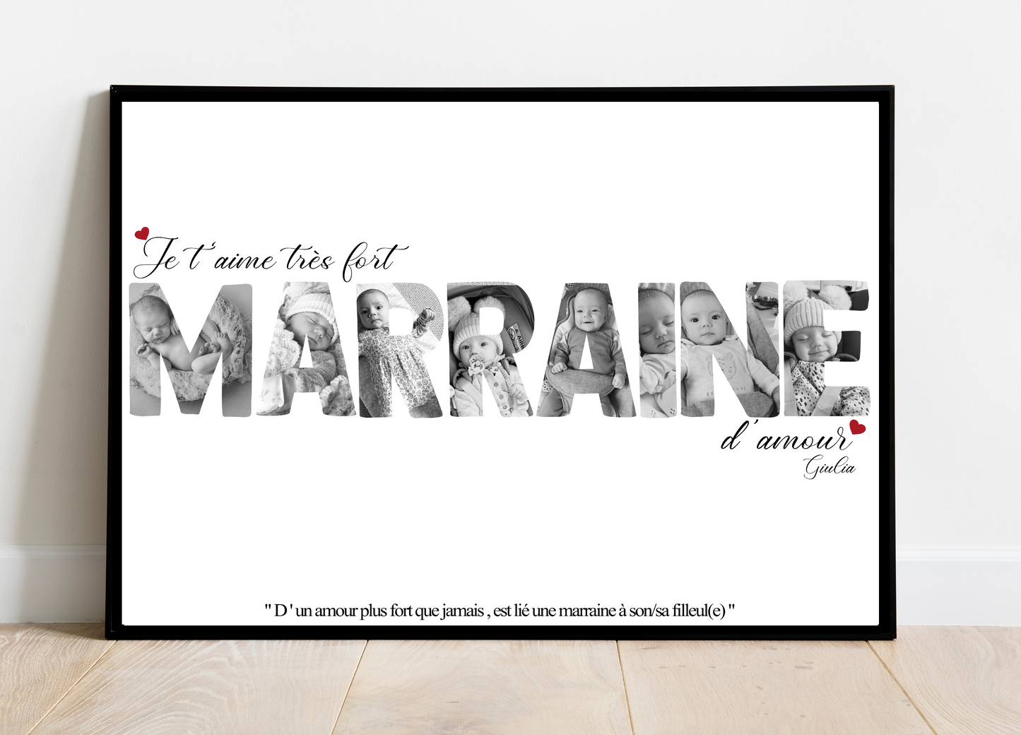 Affiche Marraine d'amour