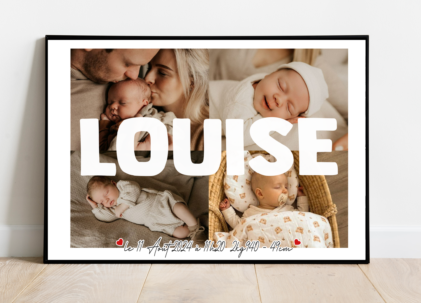 Affiche Souvenir de naissance Bébé