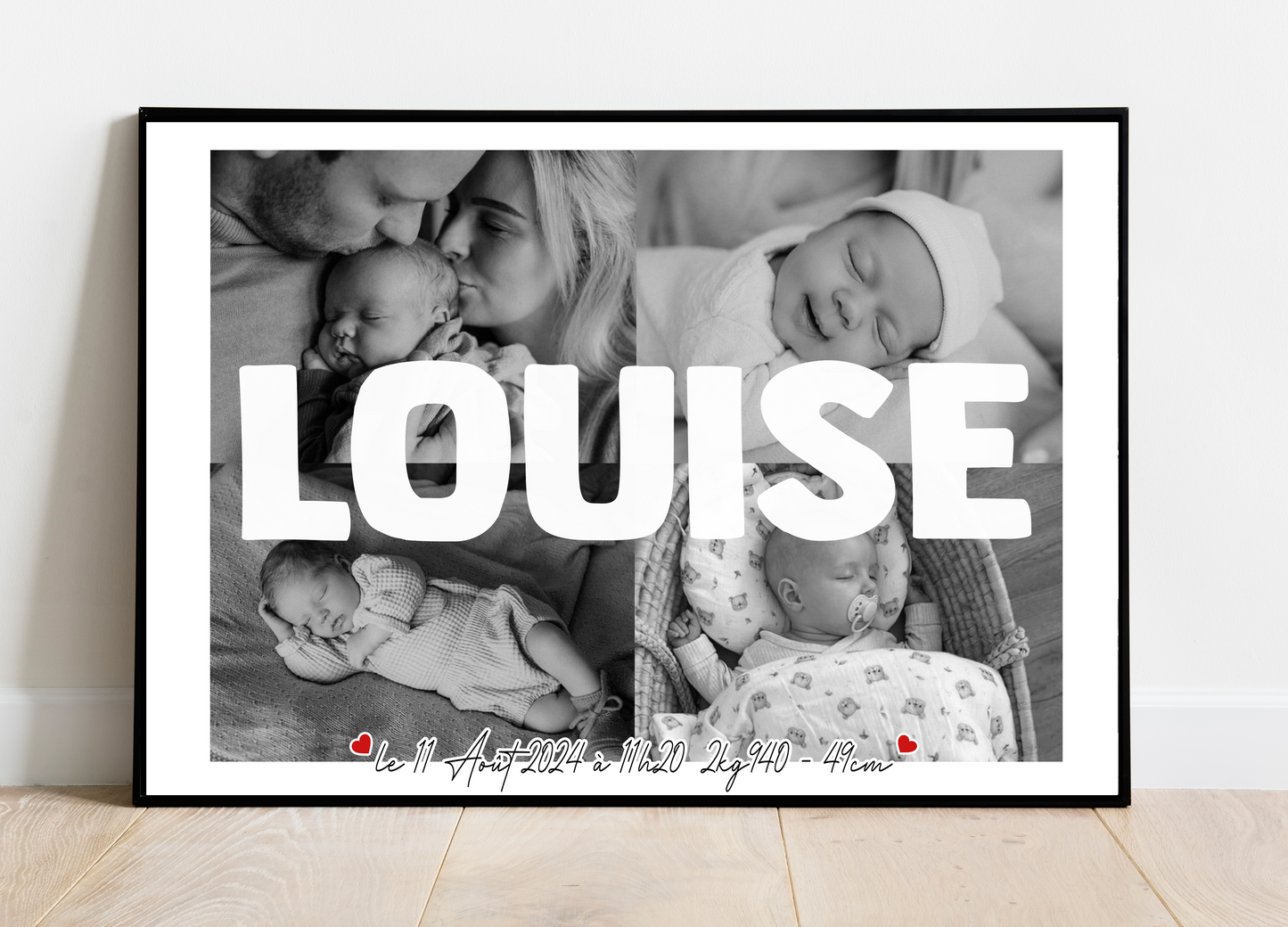 Affiche Souvenir de naissance Bébé