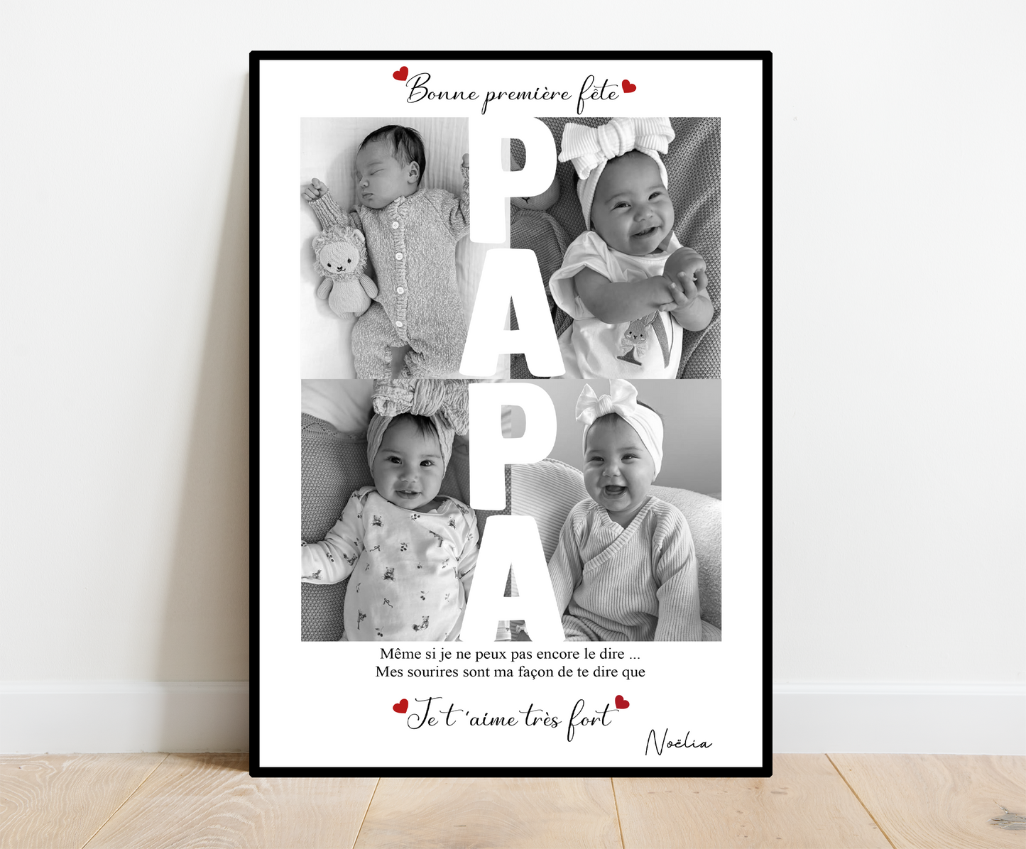 Affiche personnalisée - Papa • Cadre personnalisé