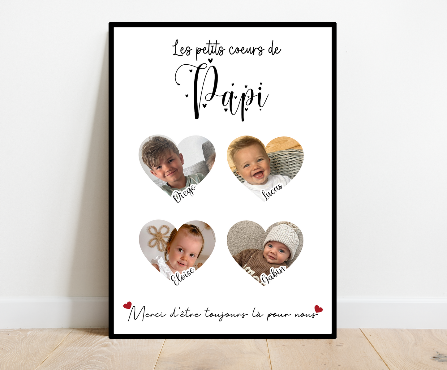 Affiche Les petits cœurs de Papi