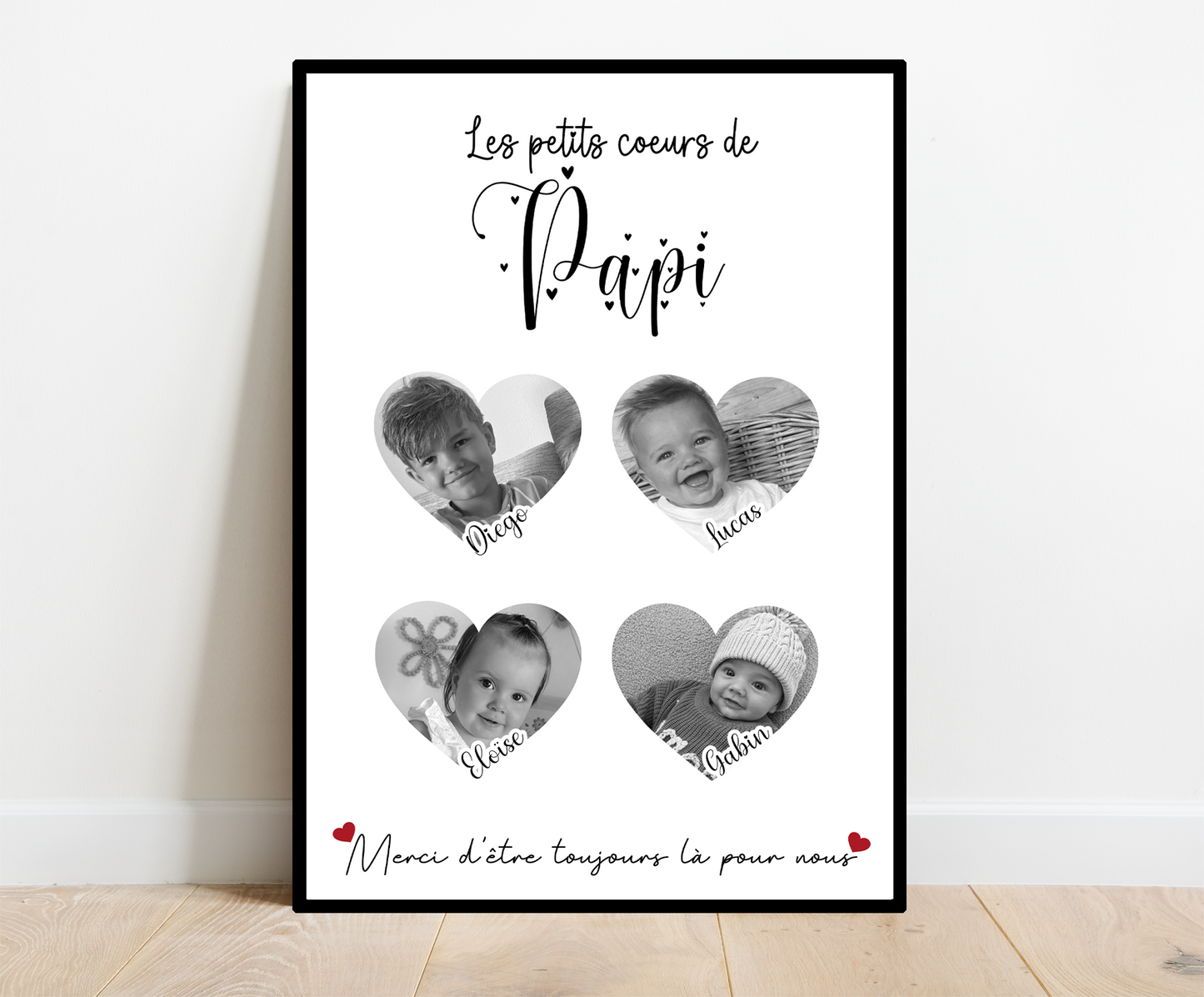 Affiche Les petits cœurs de Papi