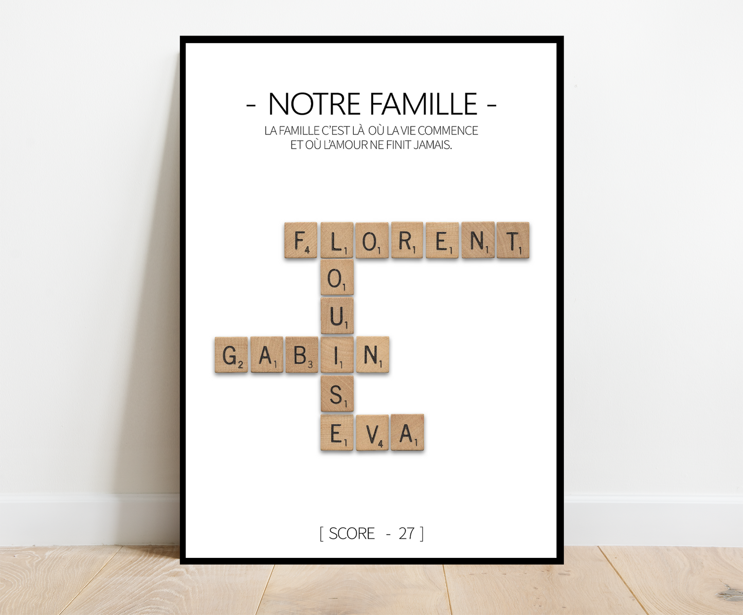 Affiche Scrabble FAMILLE