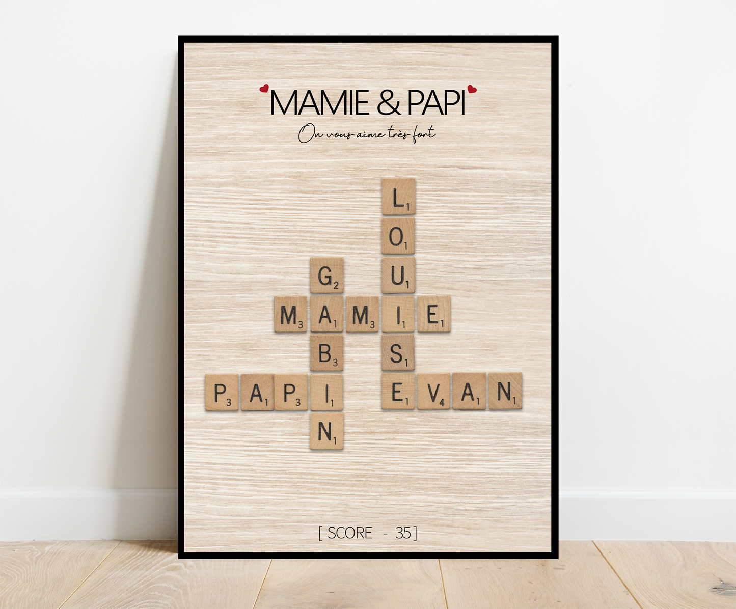 Affiche Scrabble MAMIE PAPI