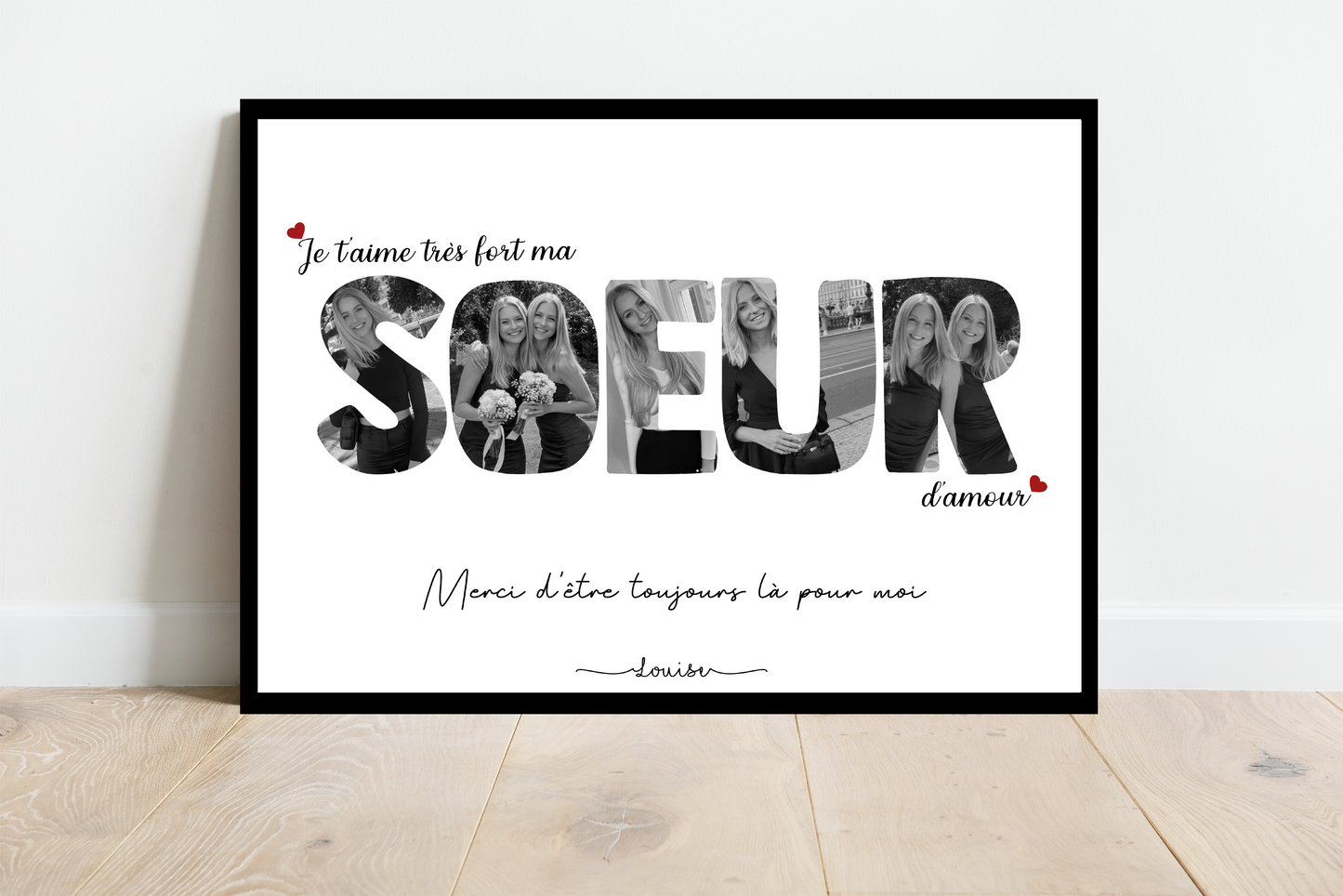 Affiche Je t'aime très fort ma Sœur