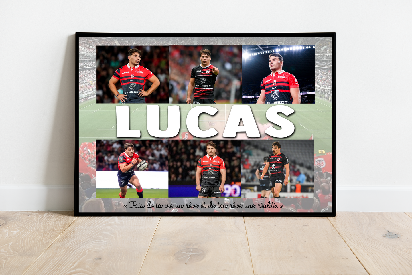 Affiche Rugby ( équipe & joueur(s) de votre choix )