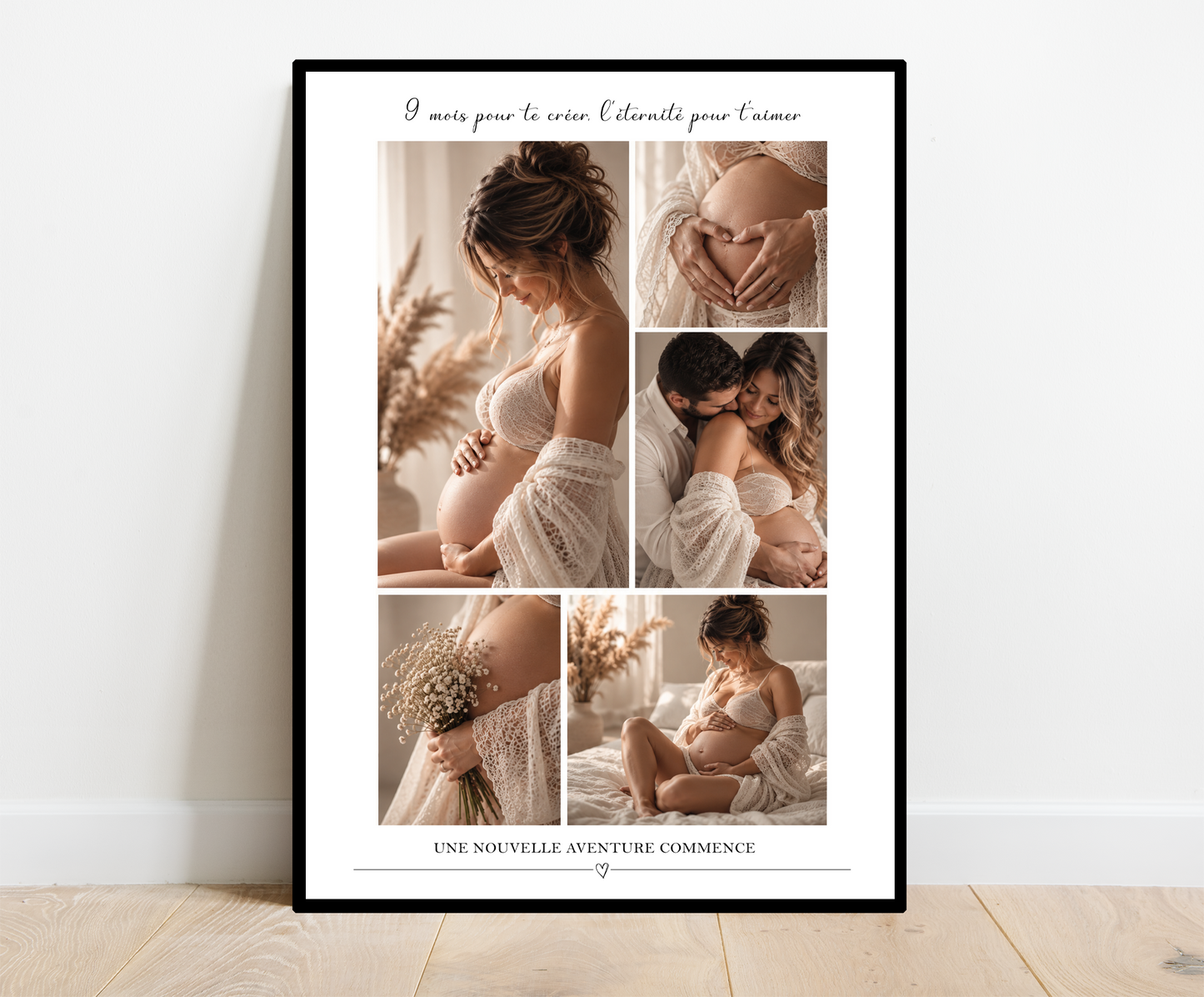 Affiche / Cadre personnalisé • SOUVENIR DE GROSSESSE •