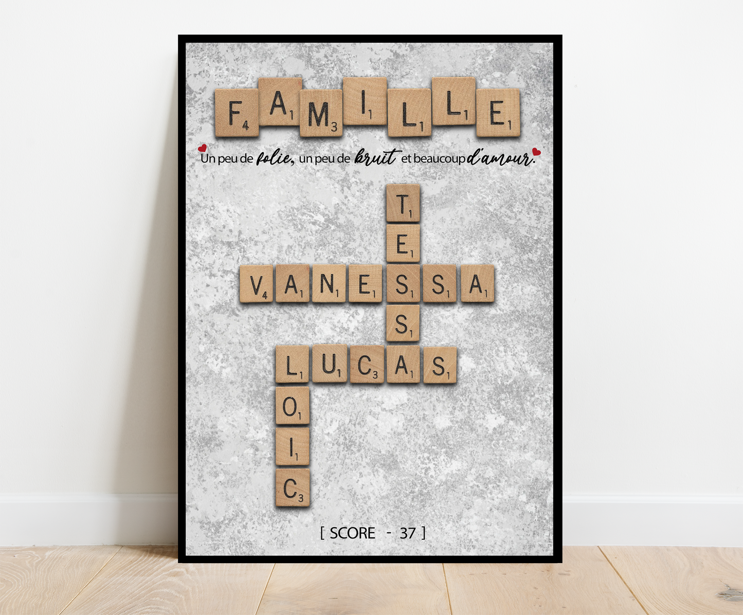 Affiche Scrabble FAMILLE