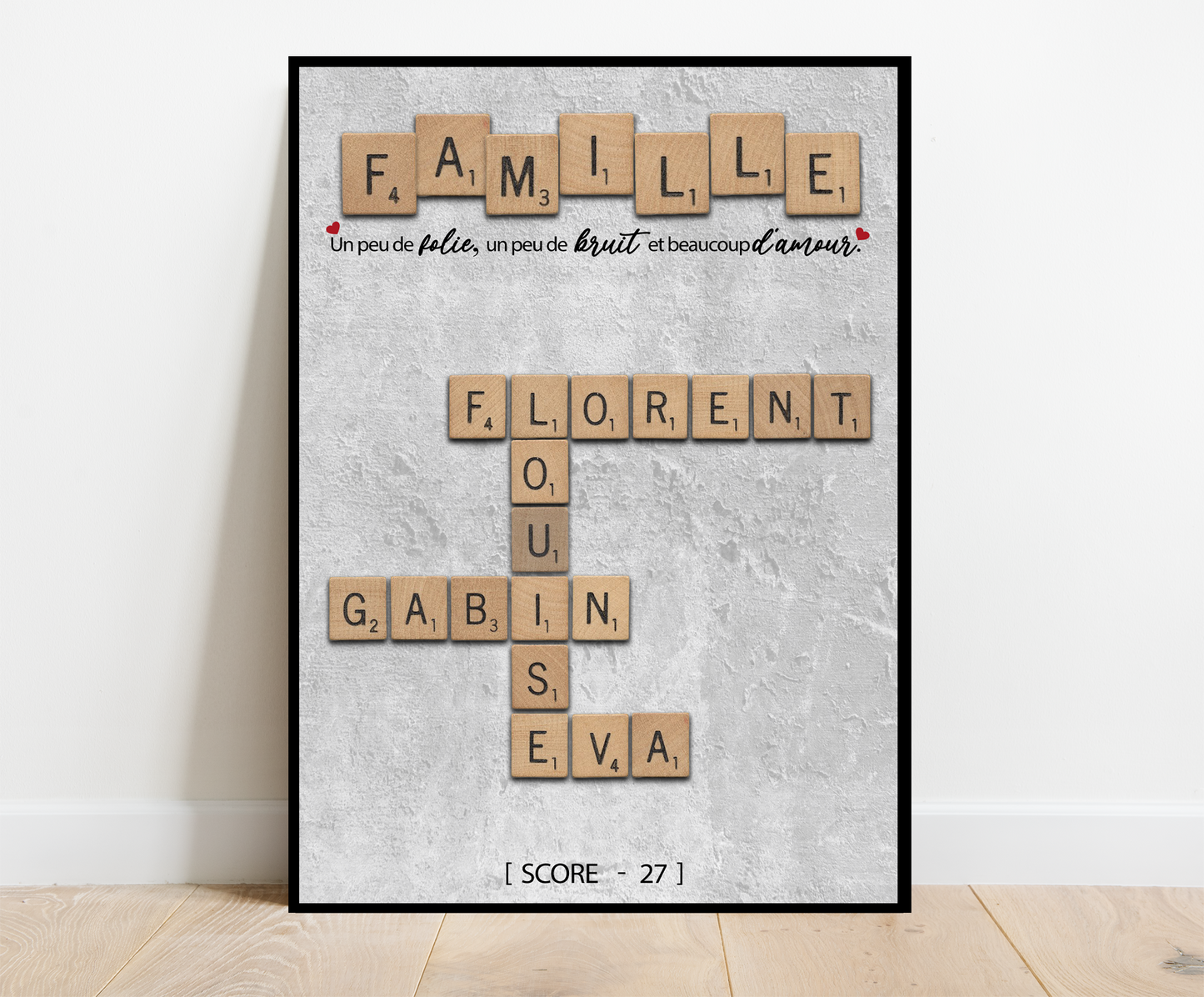 Affiche Scrabble FAMILLE