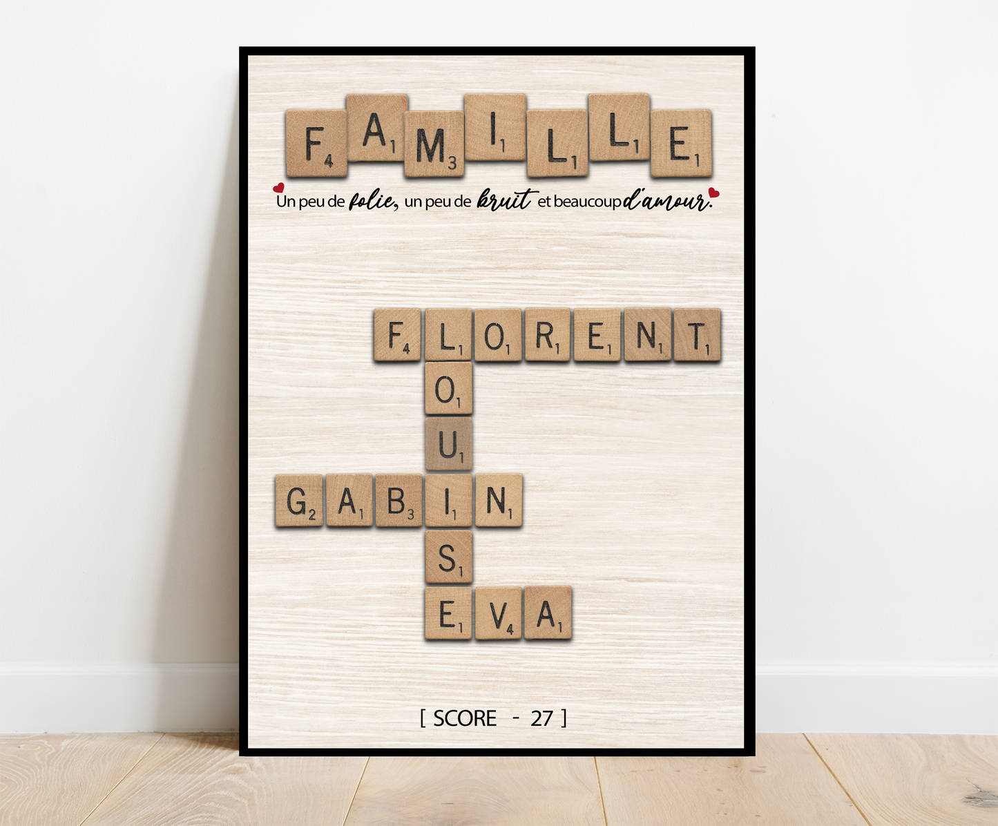 Affiche Scrabble FAMILLE