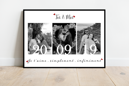 TOI & MOI - Affiche personnalisée