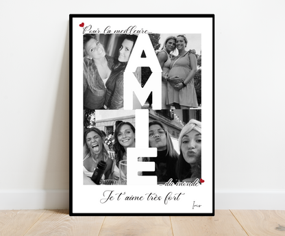 Affiche personnalisée - AMI(E) • Cadre personnalisé