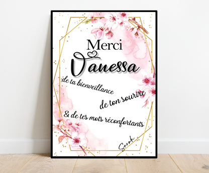 Affiche personnalisée - MAITRESSE ATSEM ..• Cadre personnalisé