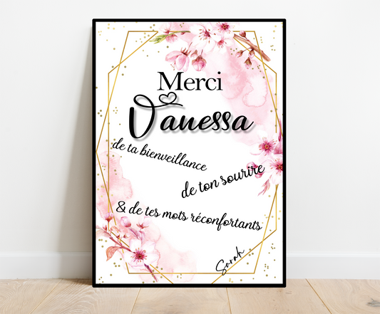 Affiche personnalisée - MAITRESSE ATSEM ..• Cadre personnalisé