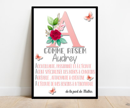 Affiche personnalisée - ATSEM • Cadre personnalisé