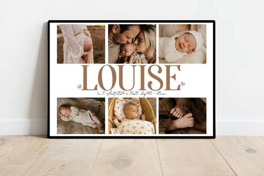 Affiche Naissance Souvenir Bébé
