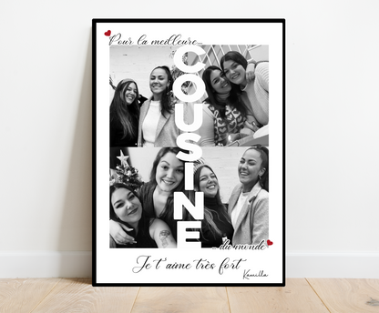 Affiche Pour la meilleure Cousine du monde