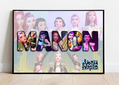 Affiche personnalisée - DAMON HUNTERS KPOP • Cadre personnalisé