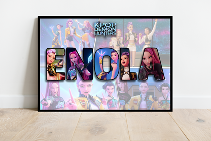 Affiche personnalisée - DEMON HUNTERS KPOP • Cadre personnalisé