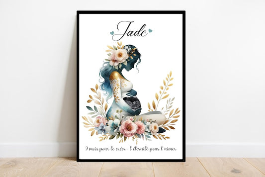 Affiche Souvenir Échographie grossesse