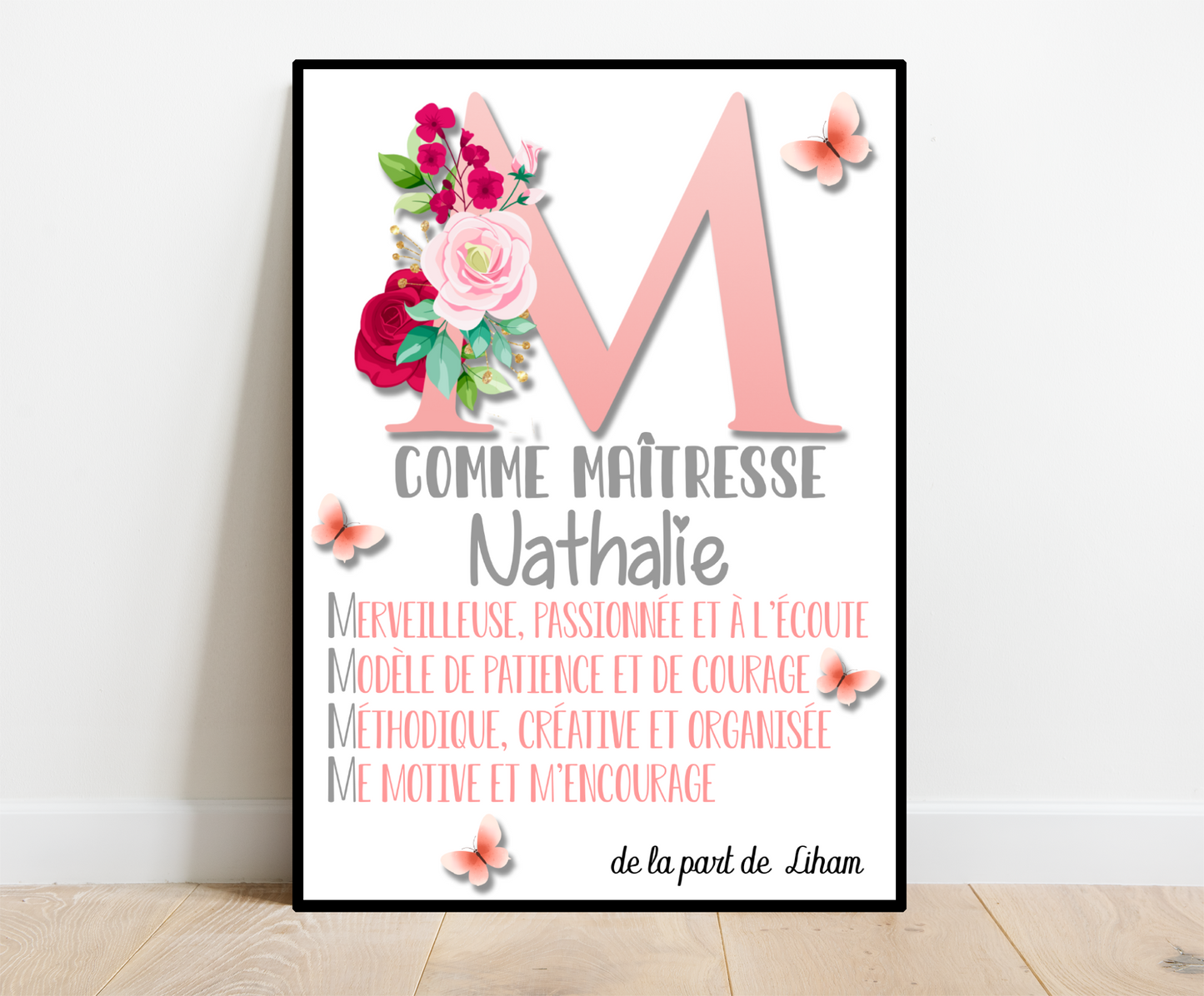 Affiche personnalisée Maitresse