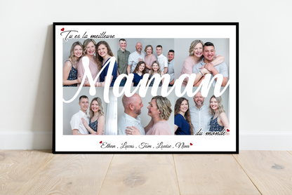 Tu es la meilleure MAMAN du monde - Affiche personnalisée