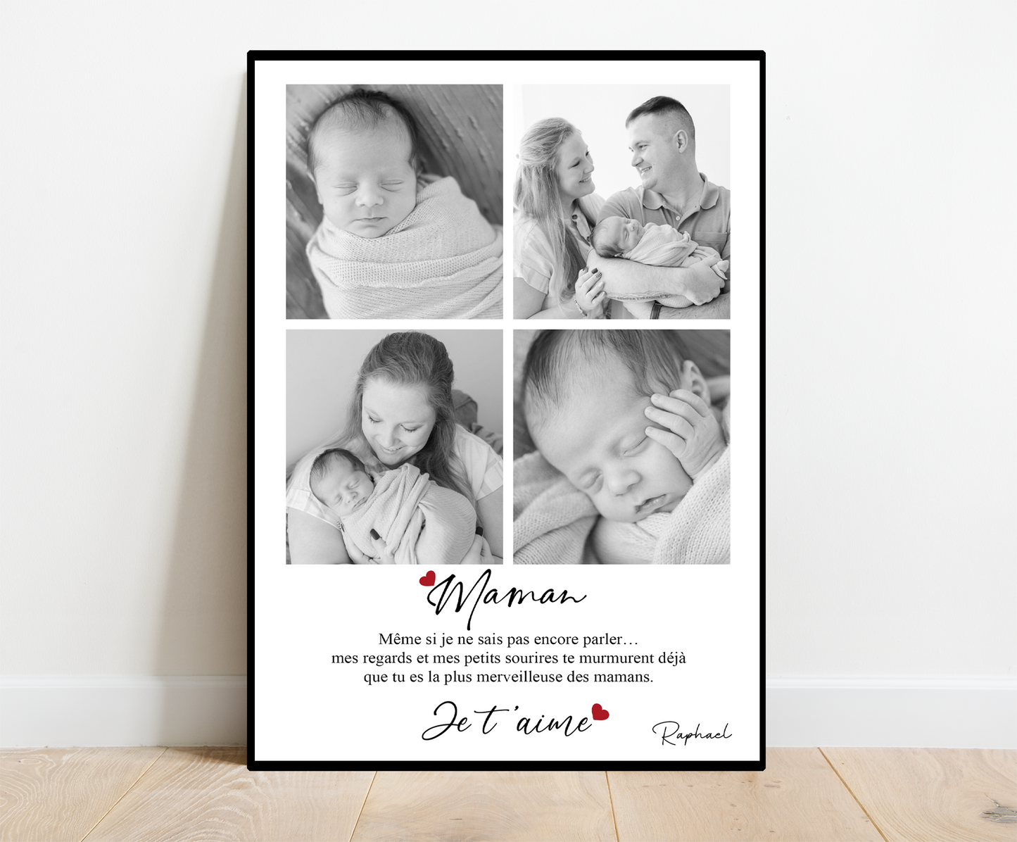 Affiche personnalisée - MAMAN • Cadre personnalisé