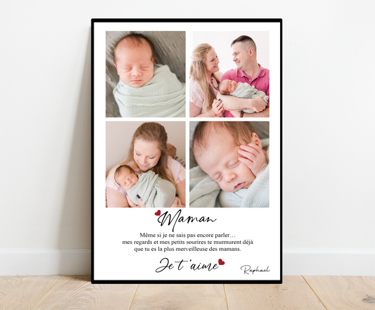 Péle - mèle MAMAN - Affiche personnalisée