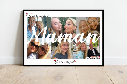 Tu es la meilleure MAMAN du monde - Affiche personnalisée