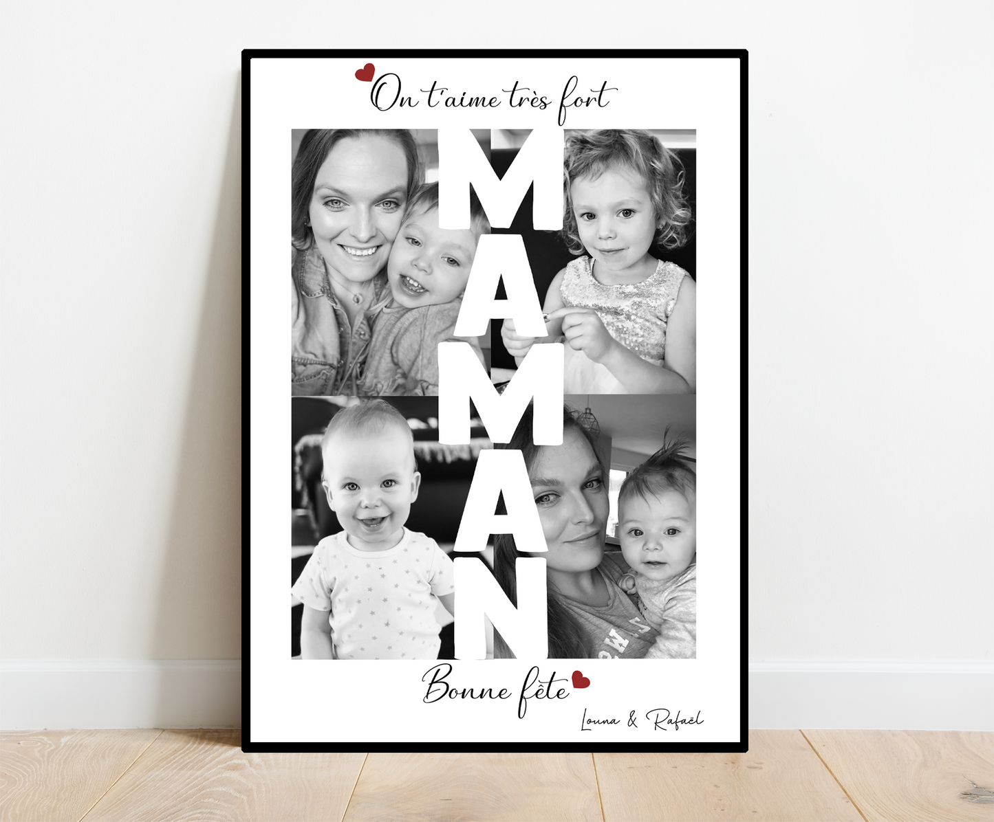 Affiche personnalisée - MAMAN • Cadre personnalisé