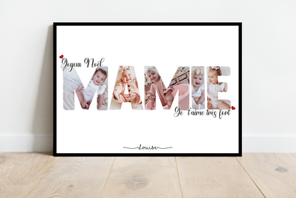 Affiche Joyeux Noël Mamie