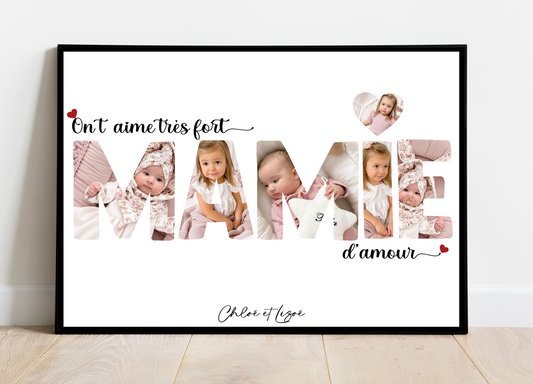 Affiche personnalisée Mamie