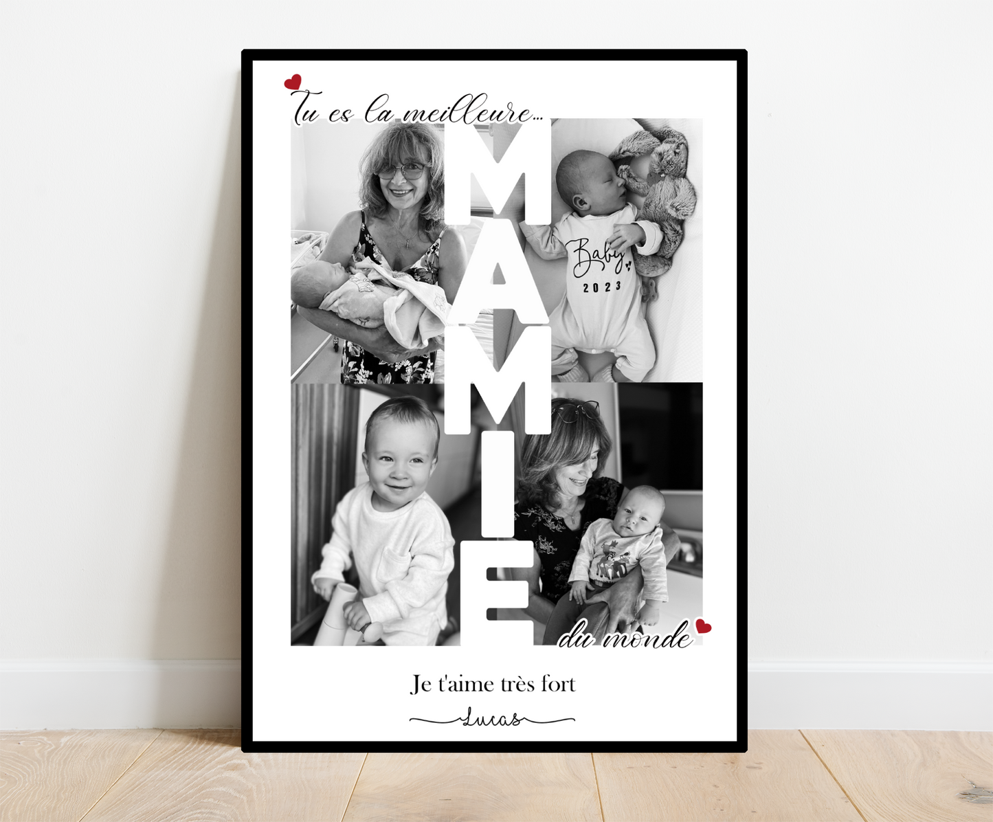 Affiche personnalisée Meilleure Mamie