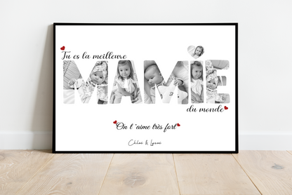 Affiche personnalisée -  MAMIE • Cadre personnalisé