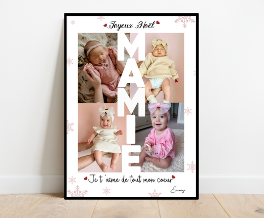 Affiche Joyeux Noël Mamie