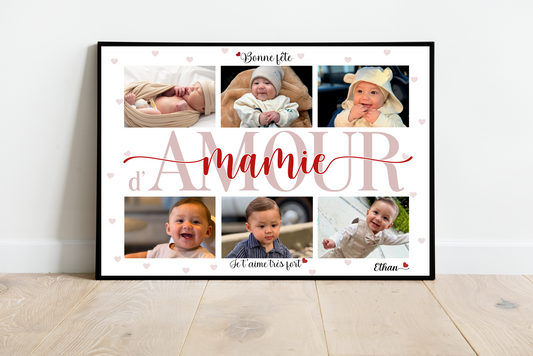 Bonne fête MAMIE - Affiche personnalisée