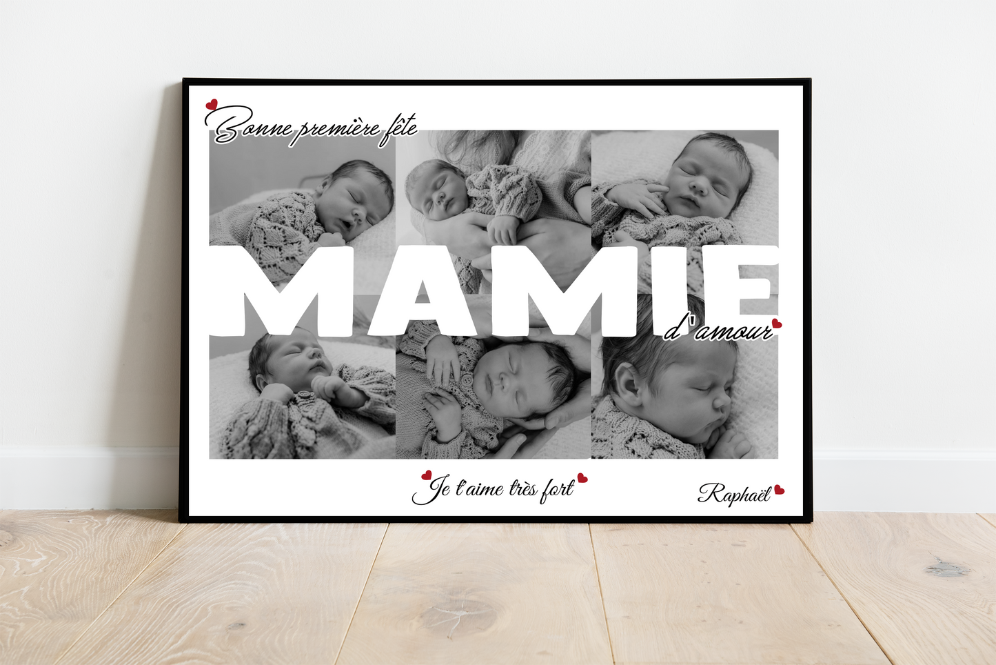 Affiche personnalisée -  MAMIE • Cadre personnalisé