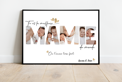 Tu es la meilleure MAMIE - Affiche personnalisée