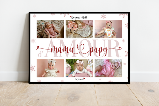 Affiche Joyeux Noël Mamie & Papi