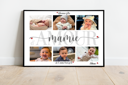 Affiche personnalisée -  MAMIE • Cadre personnalisé